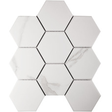 Керамическая мозаика Starmosaic Hexagon big Carrara Matt (PMFQ82223) 25,6х29,5